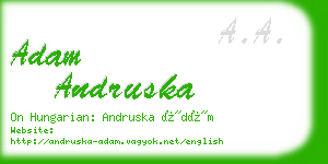 adam andruska business card